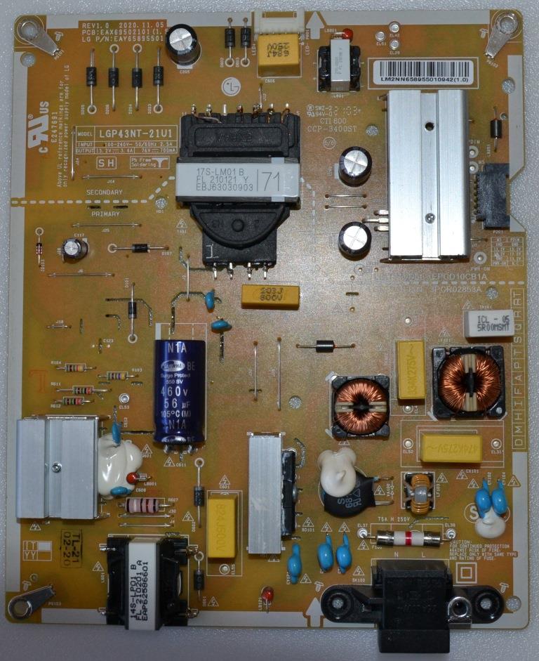 PB/LG/43UP78003 POWER BOARD ,EAX69502101(1.5)EAY65895501,LGP43NT-21U1,for LG 43UP78003LB