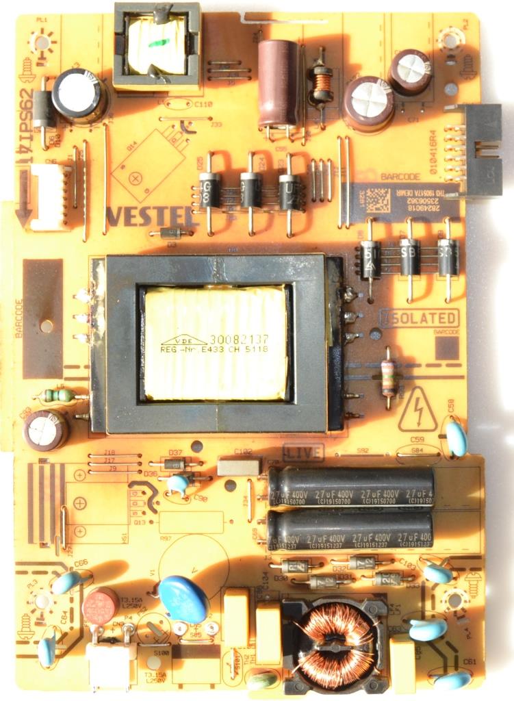 17IPS62/32INC/TOSH/2 POWER BOARD ,17IPS62, for 32 inc DISPLAY, 282490018,23506362,010416R4,