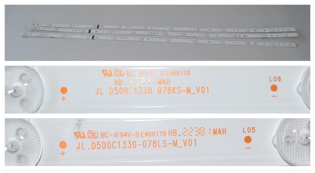 LB/50INC/VES/CCTEC LED BACKLAIHT  ,JL.D500C1330-078KS-M_V01,,JL.D500C1330-078LS-M_V01,3x12 diod 915mm
