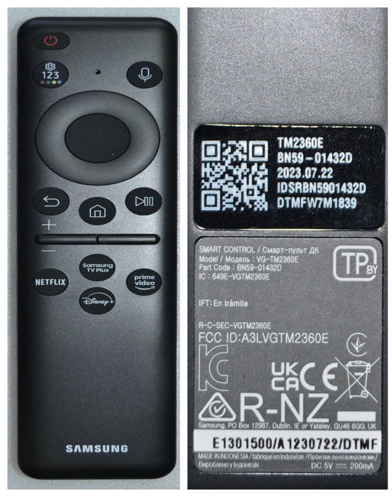 RC/SAM/BN59-01432D ORIGINAL  SOLAR SMART REMOTE CONTROL,BN59-01432D,TM2360E ,for SAMSUNG LED TV