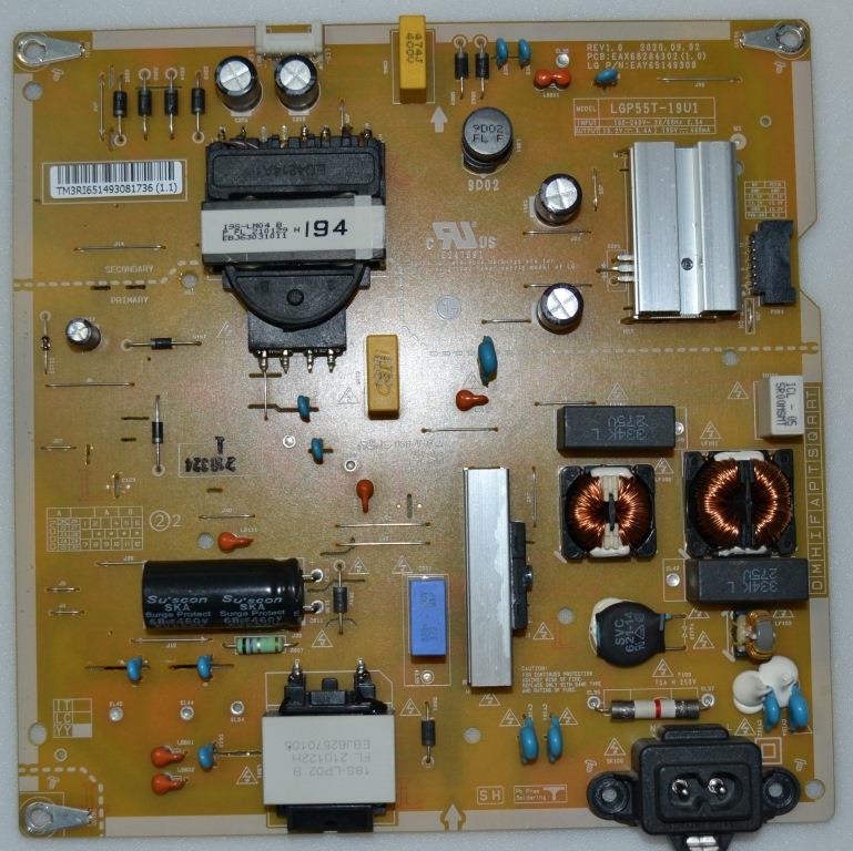 PB/LG/55UP75003LF POWER BOARD ,EAX68284302(1.0)EAY65149308,LGP55T-19U1,for LG 55UP75003LF