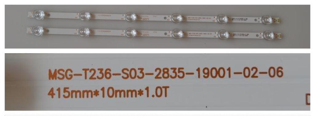 LB/24INC/CHINA/6D/2 LED BACKLAIHT  ,MSG-T236-S03-2835-19001-02-06, 2X6 diod, 415mm 3v