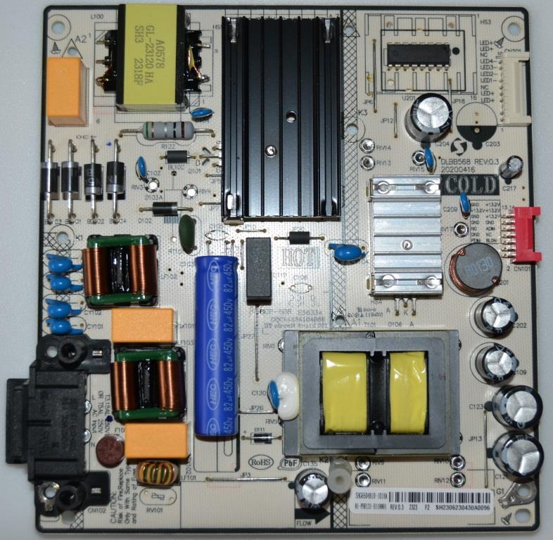 PB/LG/43UR73003 POWER BOARD ,DLBB568 REV:0.3.CCP-508,SHG6540B10-101HA,81-PBE131-H110001 REV:0.3,COV37519101,for LG 43UR73003.LA