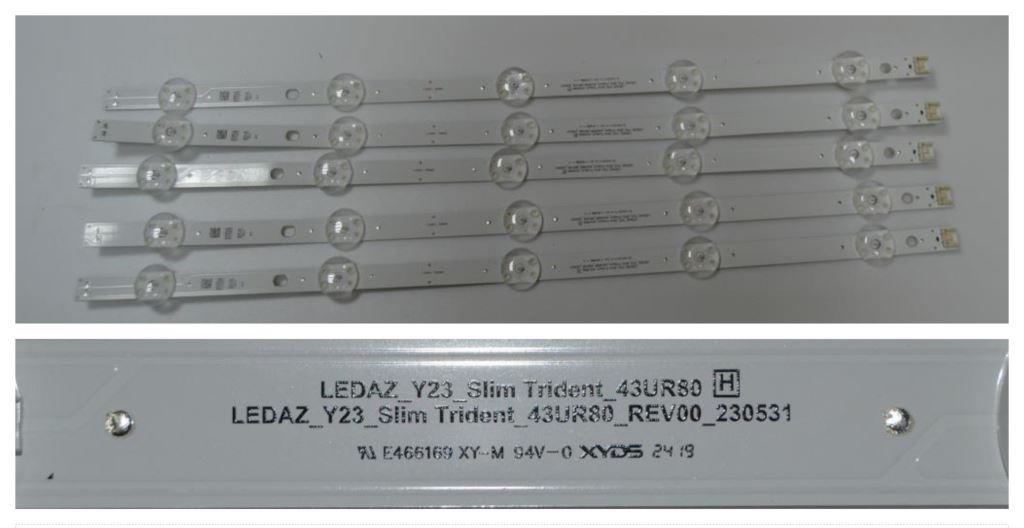 LB/43INC/LG/43UR75003LK LED BACKLAIHT  ,LEDAZ_Y23_Slim Trident_43UR80,LEDAZ_Y23_Slim Trident_43UR80_REV00_230531,5x5 diod 468mm,3v,