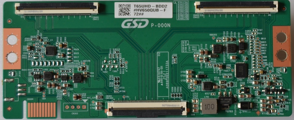 TCON/P-OOON/PH/65PUS8510 TCon BOARD ,GSD,P-000N,T65UHD-BDD2,HV650QUB-F72,