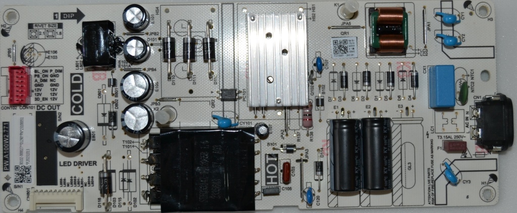 PB/TCL/55P735 POWER BOARD, PW.A100W2.771, for TCL 55P735