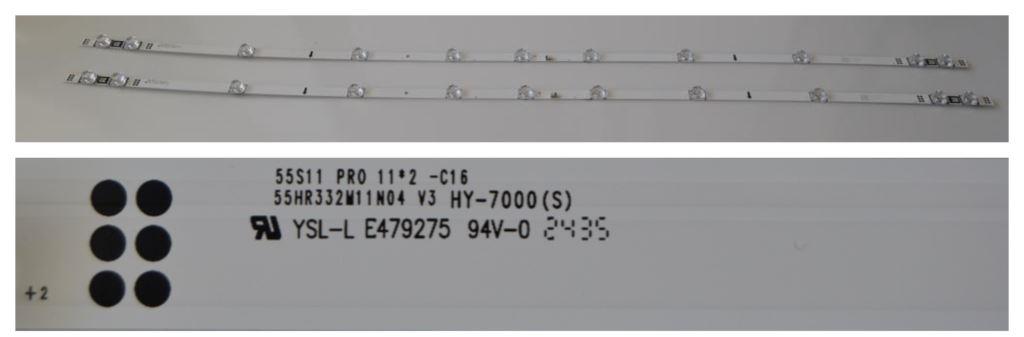 LB/55INC/TCL/5 LED BACKLAIHT,55S11 PRO 11*2-C16,55HR332M11N04 V3 HY-7000(S),2x11 diod 4050mm