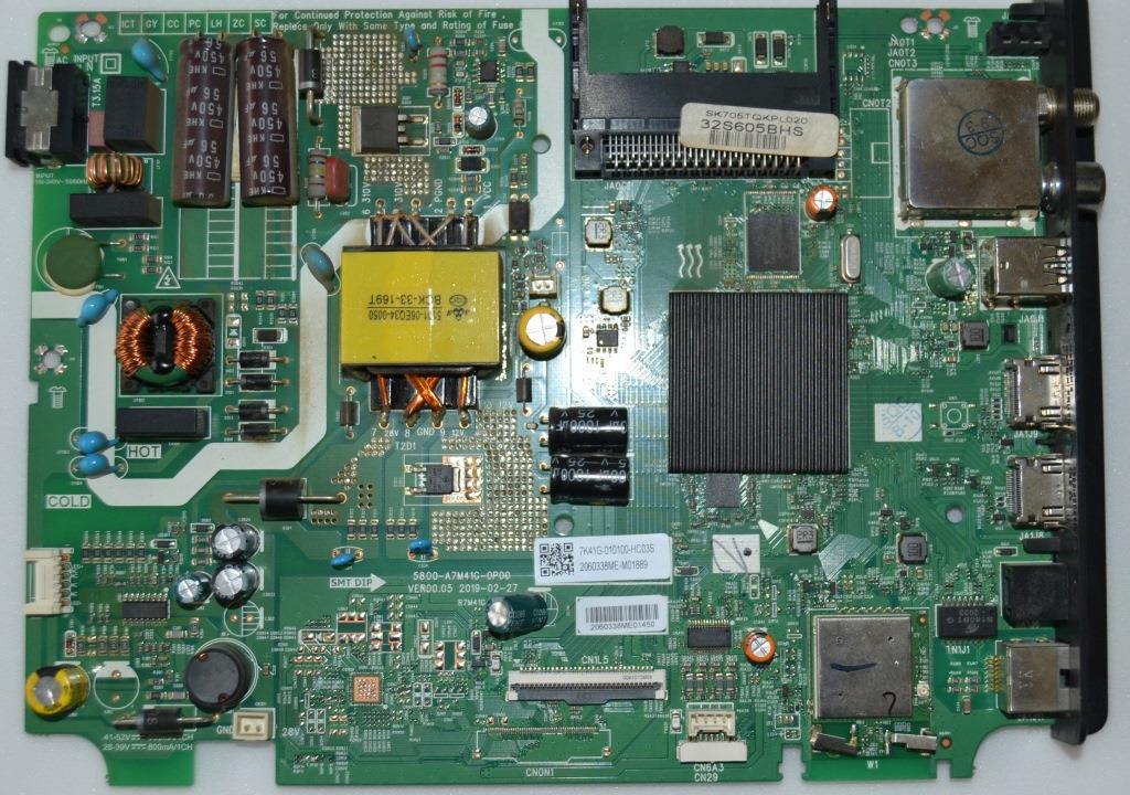 MB/5800-A7M14G-0P00/TESLA MAIN BOARD,5800-A7M14G-0P00 VER0.05 2019-02-27, for TESLA 32S605BHS,