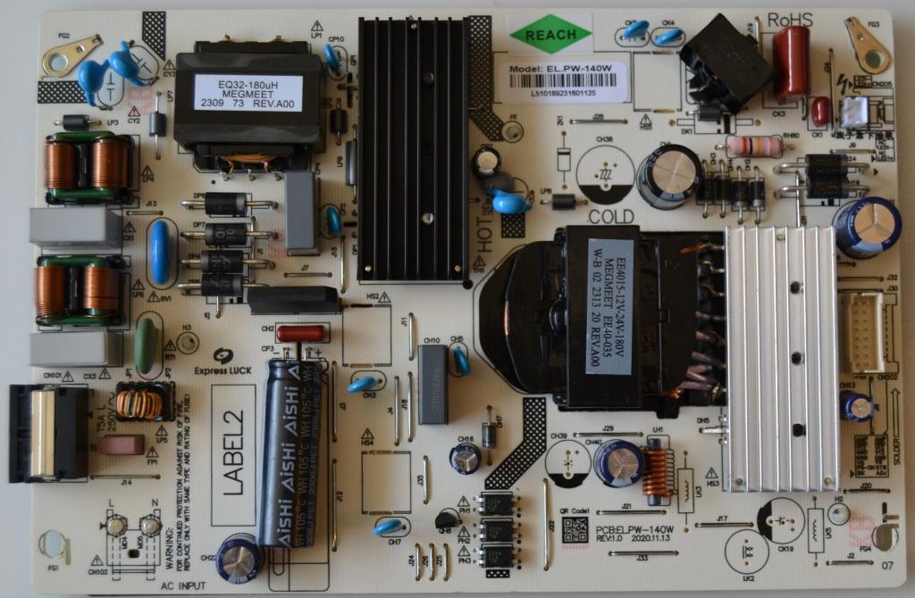 PB/65INC/EL.PW-140W/SMT POWER BOARD, EL.PW-140W ,for SmartTech 55UG10V3