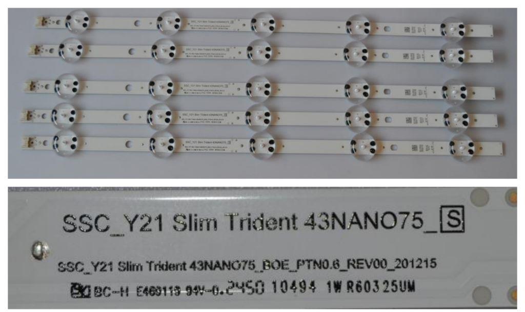 LB/43INC/LG/43NANO81T3A LED BACKLAIHT  ,SSC_Y21_Slim Trident 43NANO75_S,