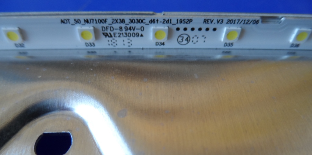 LB/50INC/SAM/50NU7092 LED BACKLAIHT,AOT_50_NU7100F_2X38_3030C_d6f_2d1_1952P REV.V3,BN61-15484A,