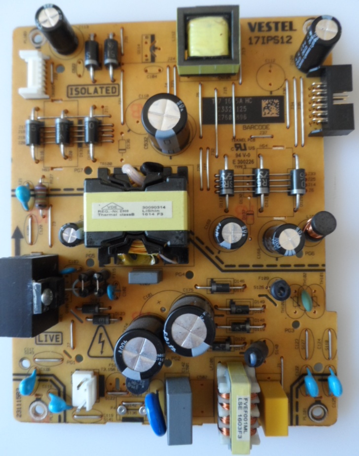 17IPS12/40INC/TFK/1 POWER BOARD ,17IPS12, for 40inc DISPLAY , 23321125,27602896,231115R3,