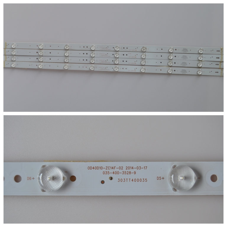 LB/40INC/HUNDAI LED BACKLAIHT ,0D40D10-ZC14F-02,035-400-3528-9, 4x10 diod 778 mm