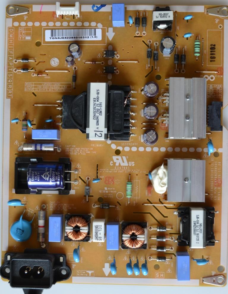 PB/LG/43LH630V POWER BOARD ,LGP43D1-16CH1,EAX66793101(1.6),EAY64229501, for ,LG ,43LH630V,