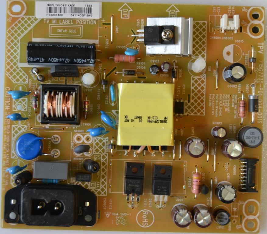 PB/24INC/PH/24PHS4304 POWER BOARD ,715G7735-P01-004-001S,for PHILIPS 24PHS4304/12