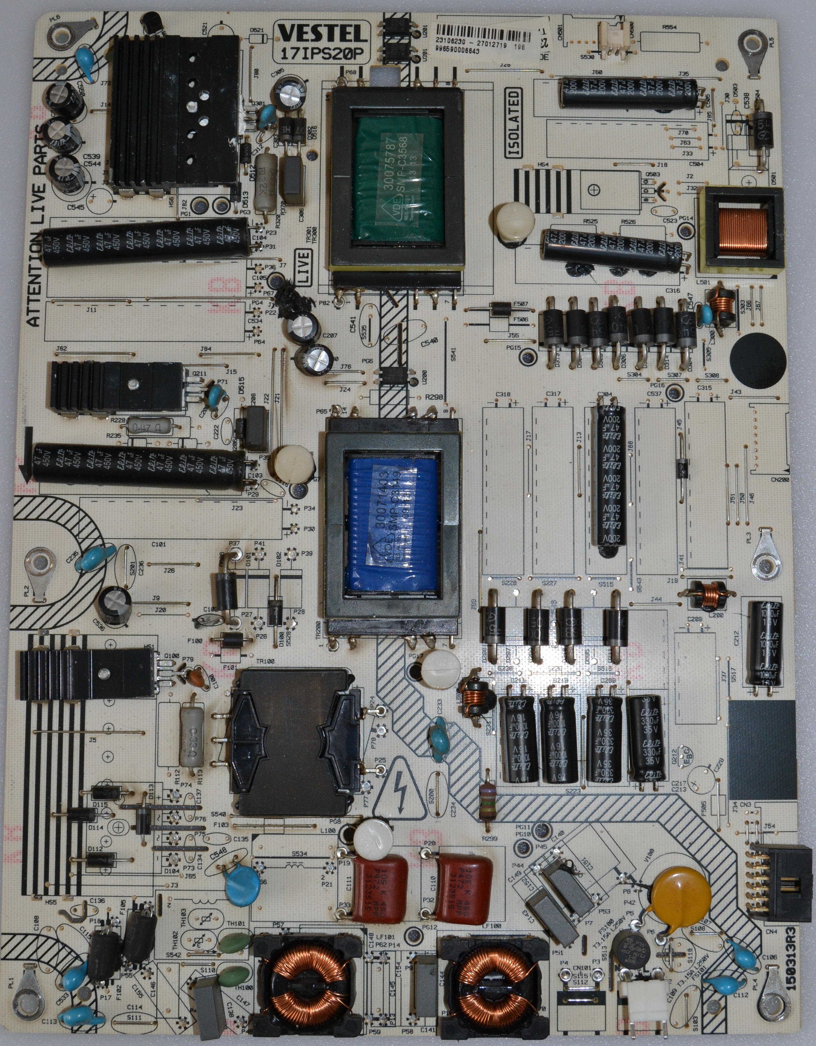 17IPS20/40INC/VES/PH/1 POWER BOARD ,17IPS20P, for 40 inc DISPLAY ,23106230,27012719,996990006643,15031R3,