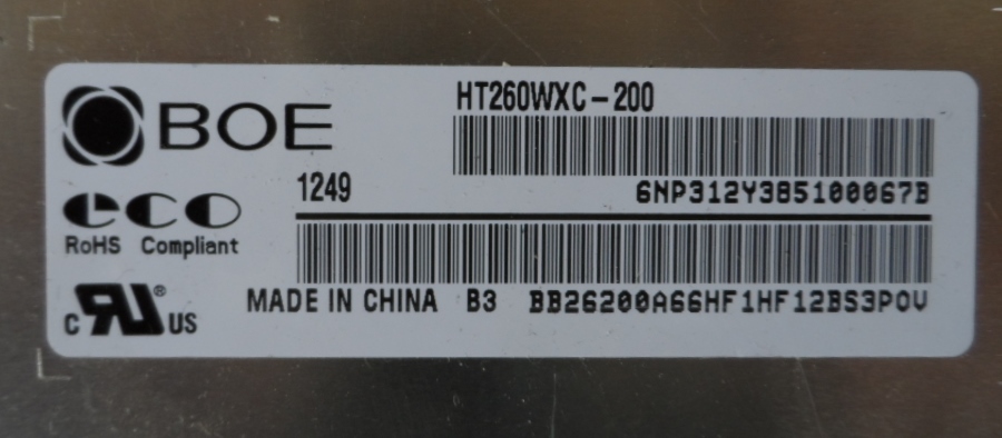 PAN/26INC/BOE LCD панел ,HT260WXC-200,