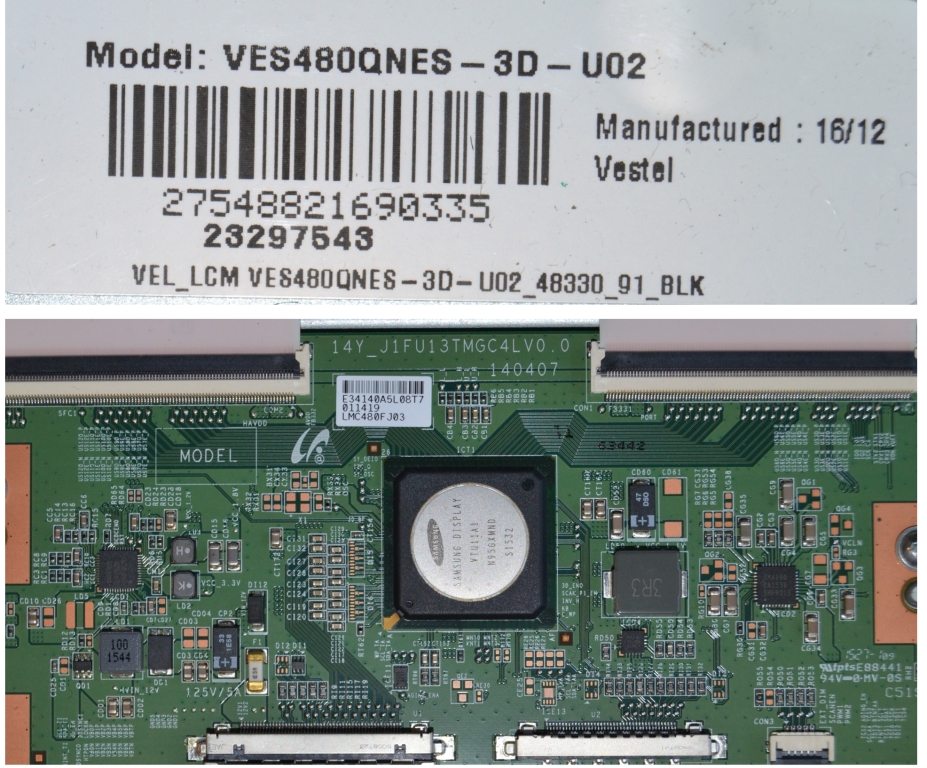 PAN/48INC/SAM/UHD LCD панел ,VES480QNES-3D-U02,