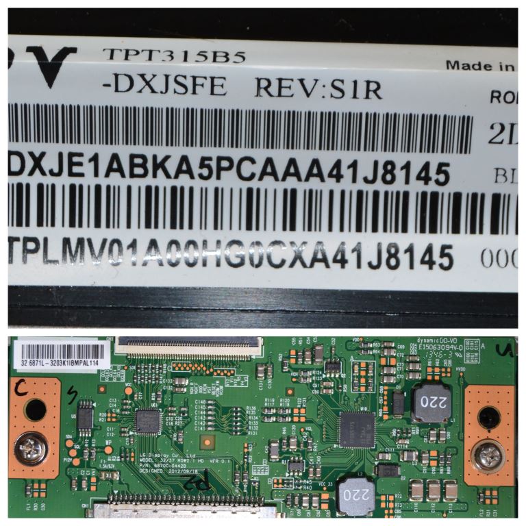 PAN/32INC/PH/LG/1 LCD панел ,TPT315B5-DXJSFE REV:S1R ,TPT315B5-DXJSFE REV:S1Е,