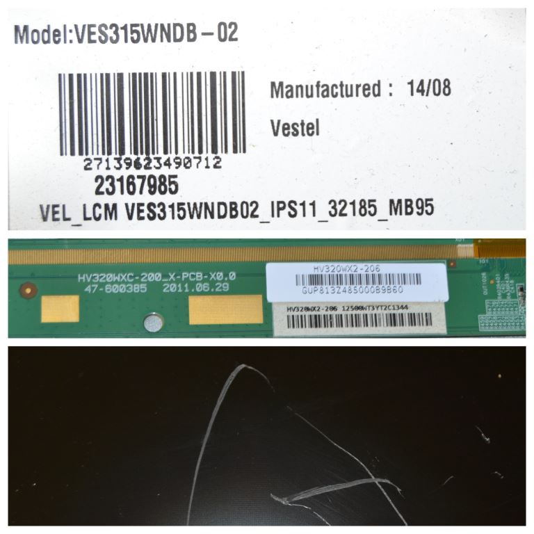 PAN/32INC/VES/BOE/HDR LCD панел ,VES315WNDB-02,HV320WX2-206,HV320WXC-200_X-PCB-X0.0,