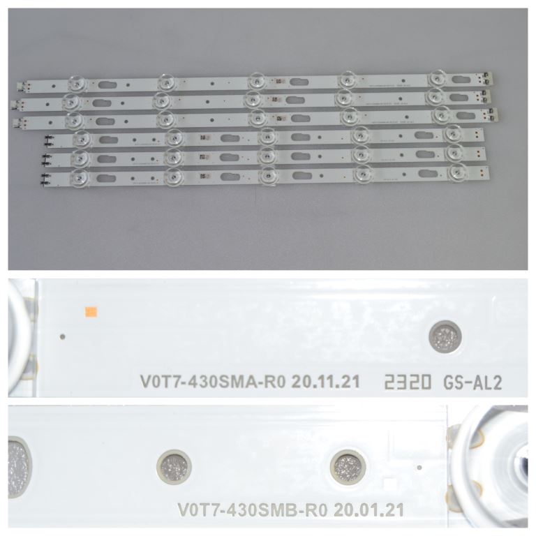 LB/43INC/SAM/43TU7092 LED BACKLAIHT ,V0T7-430SMA-R0, V0T7-430SMB-R0, BN96-50319A,BN96-50320A,