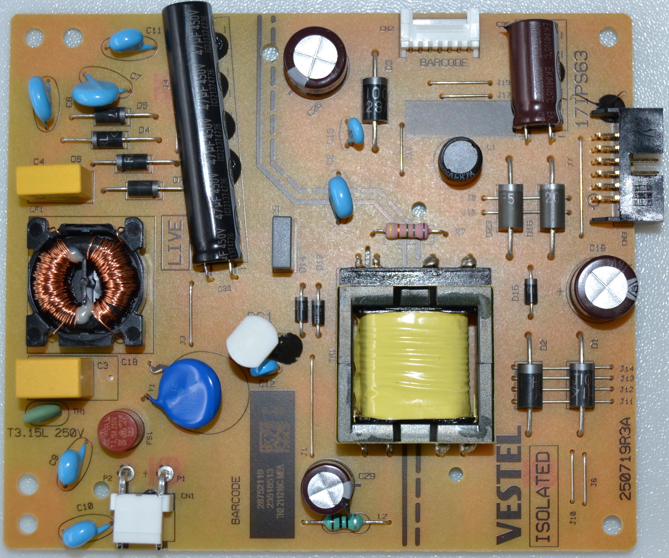 17IPS63/32INC/VES/1 POWER BOARD 17IPS63 for 32 inc DISPLAY, 28304327,23518513,190219R3A,