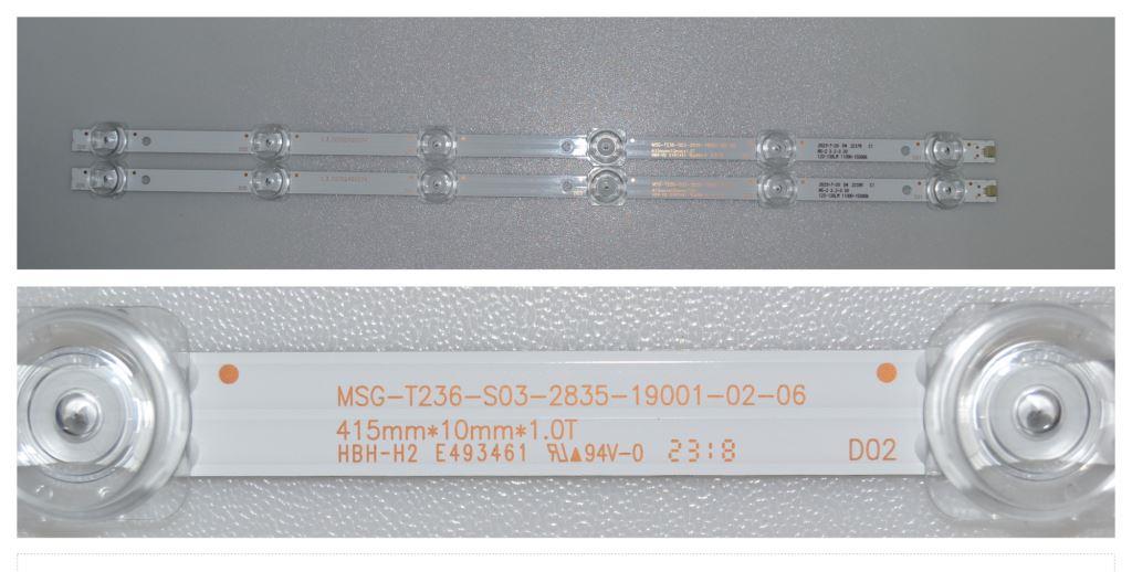 LB/24INC/CHINA/6D LED BACKLAIHT  ,MSG-T236-S03-2835-19001-02-06 , 2X6 diod, 415mm 3v