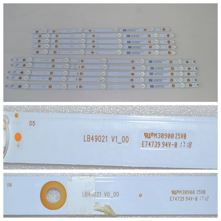 LB/49INC/PH/49PUS6162 LED BACKLAIHT   ,LB49021 V0.00,LB49021V1.00,
