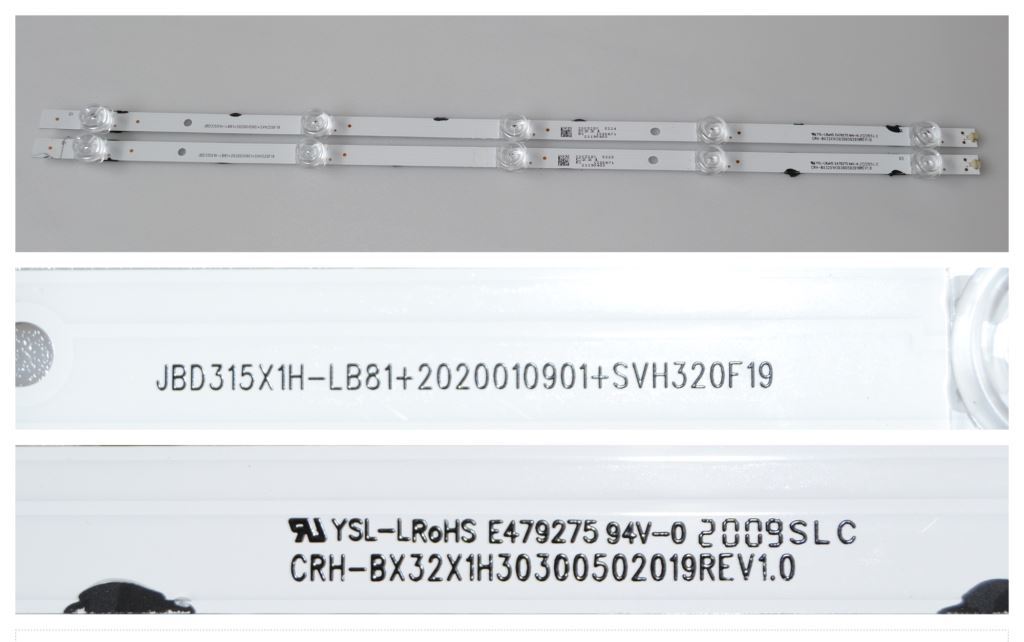 LB/32INC/HIS LED BACKLAIHT  ,JBD315X1H-LB81+2020010901+SVH320F19,CRH-BX32X1H303000502019REV1.0,2x5 diod 537mm,