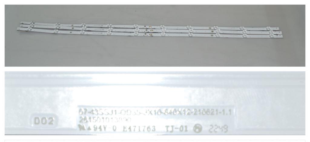 LB/43INC/SAM/43AU7095 LED BACKLAIHT ,07-43SSJ1-OD35-3X10-840X12-210621-1.1,3x10 diod 840 mm