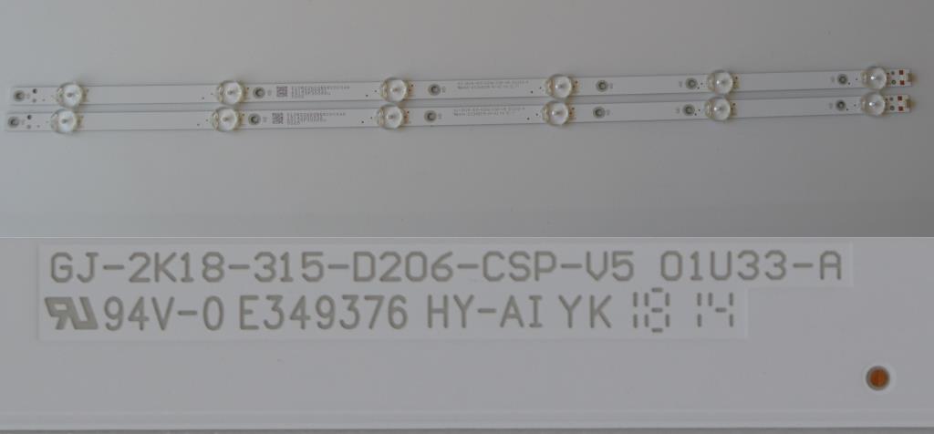LB/32INC/PHILIPS/8 LED BACKLAIHT  ,GJ-2K18-315-D206-CSP-V5  01U33-A,2x6 diod 614mm