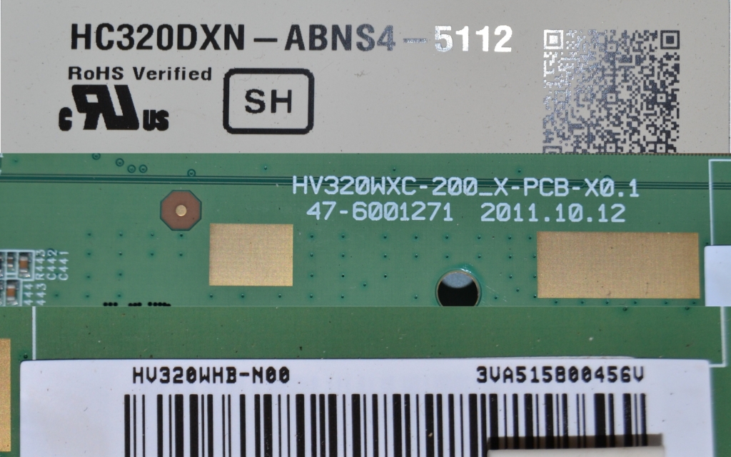 PAN/32INC/HV320WHB LCD панел ,HC320DXN-ABNS4-5112,HV320WHB-N00,HV320WXC,