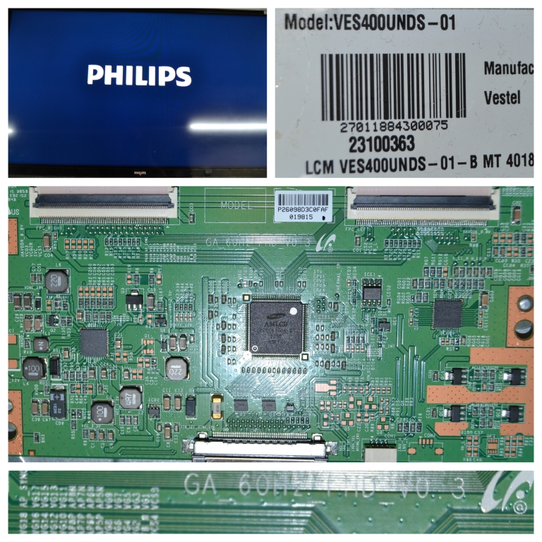 PAN/40INC/PH/VES LCD панел ,VES400UNDS-01,Tcon GA_60hz_FHD_V0.3,
