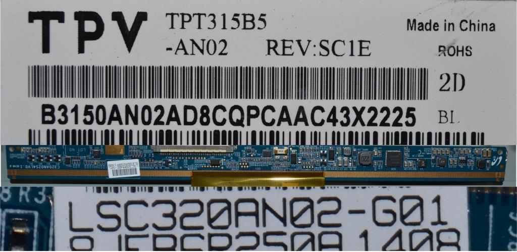 PAN/32INC/PH/SAM LCD панел ,TPT315B5HVN05 REV:S520A , LSCAN02-A02 ,