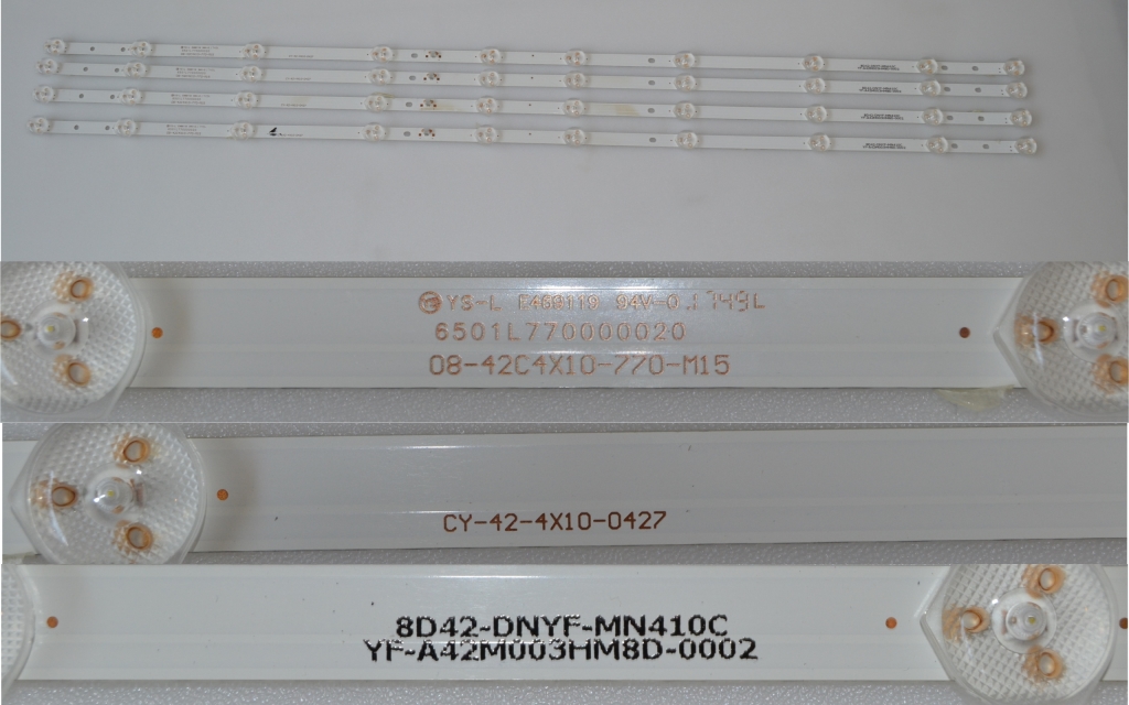 LB/43INC/AR LED BACKLAIHT  ,CY-42-4X10-0427,6501L770000020,08-42C4X10-770-M15, 4x10 diod 770 mm
